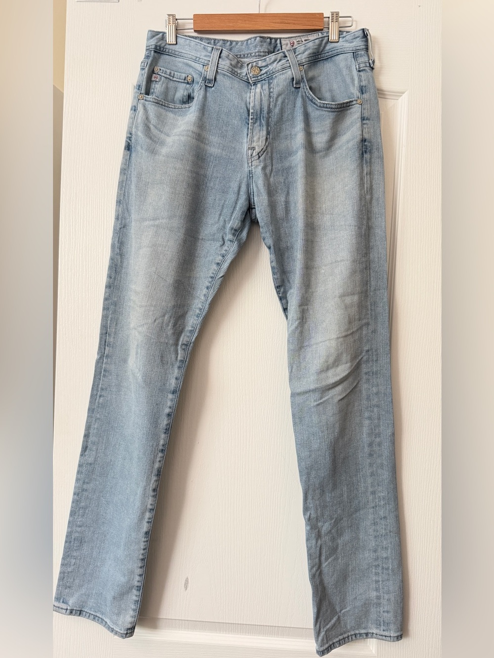 AG Adriano Goldschmied Everett Slim Straight Jeans Light Wash Men’s 31x33